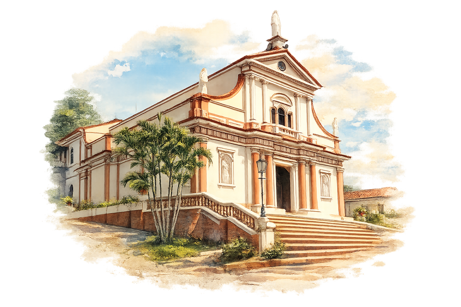 Santuário do Senhor Bom Jesus em Aquarela